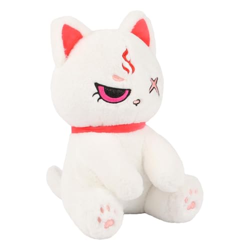 Nybhyjka Katzenplüschspielzeug, Katzengefüllte Spielzeug - Piratenkatze Huggable Toy,Verspielter Begleiter, Animal Tabletop Ornament, weiche gotische Puppe für und Mädchen von Nybhyjka