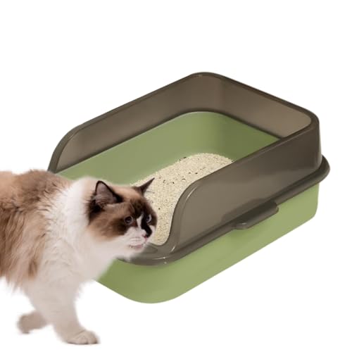 Nybhyjka Katzentoilette, auslaufsicher, offene Oberseite, Geruchskontrolle, auslaufsicher, hohe Seiten, leicht zu reinigende Kätzchentoilette für Kätzchen, Haustiere im Innenbereich Nybhyjka Katzentoilette, auslaufsicher, offene Oberseite, Geruchskontrolle, auslaufsicher, hohe Seiten, leicht zu reinigende Kätzchentoilette für Kätzchen, Haustiere im Innenbereich von Nybhyjka