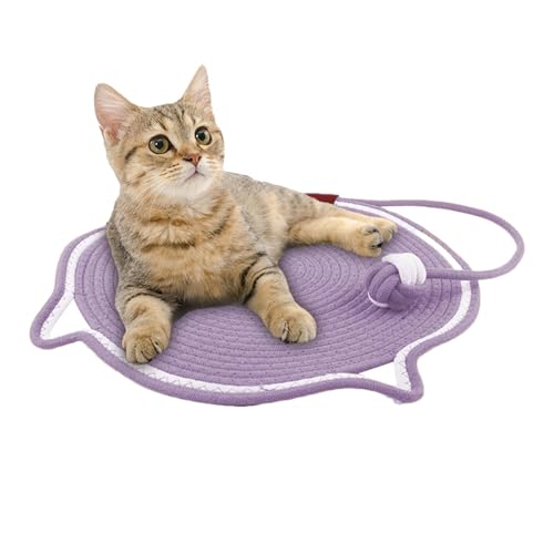 Nybhyjka Kratzpads für Katzen,Horizontaler Katzenkratzer - Runder horizontaler Kratzteppich für Katzen mit hängenden Ohren - Möbelschutz, Katzenbett für Hauskatzen, Kätzchen, Katzenspielzeug Nybhyjka Kratzpads für Katzen,Horizontaler Katzenkratzer - Runder horizontaler Kratzteppich für Katzen mit hängenden Ohren - Möbelschutz, Katzenbett für Hauskatzen, Kätzchen, Katzenspielzeug von Nybhyjka