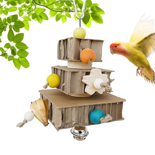 Nybhyjka Spielzeug für Vogelfutter, Spielzeug für Sittiche | Nymphensittich-Schredderspielzeug, Vogelspielzeug - Knabberspieße aus Pappe, Papier-Beißspielzeug, Papageienzubehör, von Nybhyjka