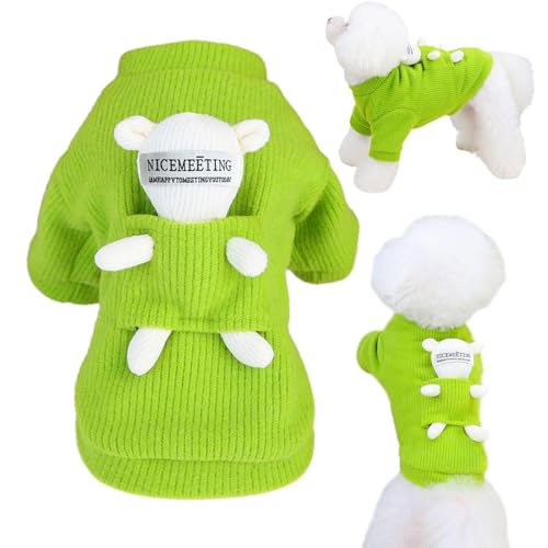 Nybhyjka Warmer Hundepullover, süßer Hundepullover | Haustierpullover mit Bärenpuppe - Verdickte Winterkleidung für Hunde, warme Haustierkleidung für kaltes Wetter für Welpen Nybhyjka Warmer Hundepullover, süßer Hundepullover | Haustierpullover mit Bärenpuppe - Verdickte Winterkleidung für Hunde, warme Haustierkleidung für kaltes Wetter für Welpen von Nybhyjka