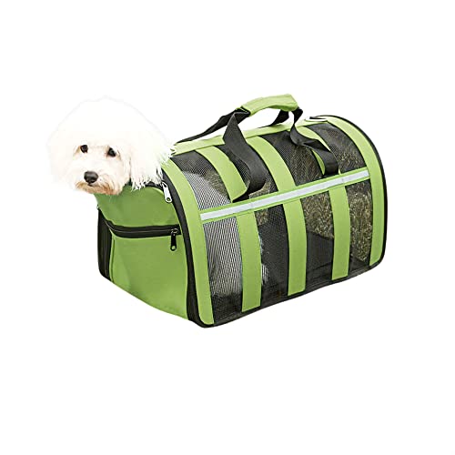 Nyescasa Transporttasche für Hunde und Katzen, Hundetransportbox Faltbar Tragetasche Hund Transportbox Katze, Tragbar Transporttasche Hundetasche, Reisefreundliche Transporttasche (L | Grün) von Nyescasa