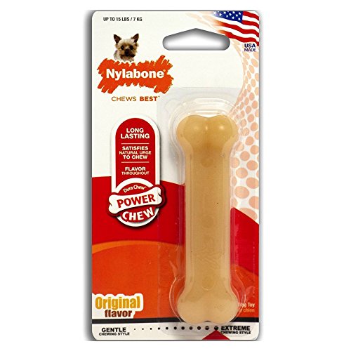 Nylabone DuraChew Original Petite Size Nylon Dental Bone 15 lb Dogs - 2 Pack von Nylabone