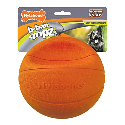 Nylabone Power Play Hunde-Basketball, B-Ball, Gripz, Größe L, 1 Stück von Nylabone