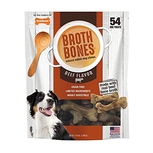 Nylabone Beef Broth Bones Dog Treats (Net 54Count), 2.38 Lb von Nylabone