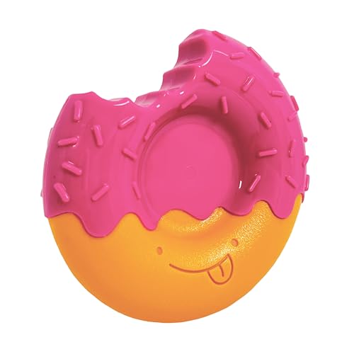 Nylabone Donut Hundespielzeug Power Chew – niedliches Hundespielzeug für Aggressive Kauer – mit einem lustigen Twist! Robustes Hundespielzeug – langlebiges Hundespielzeug – Speckglasierter Geschmack, von Nylabone