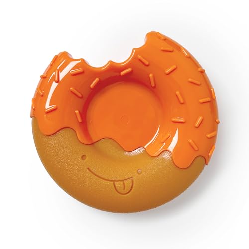Nylabone Donut-Kauspielzeug für Hunde zum 70. Geburtstag, langlebiges und Robustes Hundespielzeug für Aggressive Kauer, Kürbis- und Erdnussbutter-Geschmack, groß, bis zu 22,7 kg (1 Stück) von Nylabone