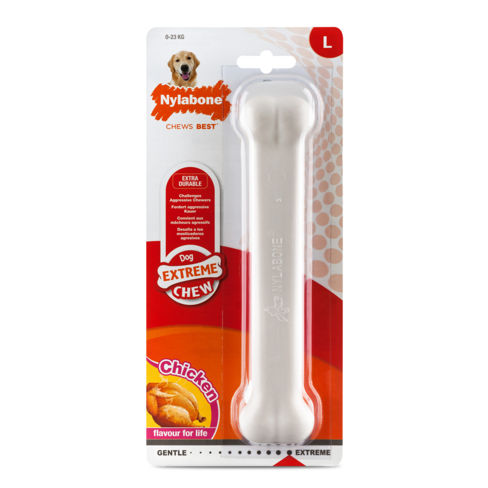 Nylabone Dura Chew Chicken - Sparpaket: 2 x Gr. L von Nylabone