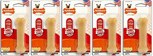 (5 Pack) Nylabone DuraChew Original Petite Size Nylon Dental Bone 15 lb Dogs von Nylabone