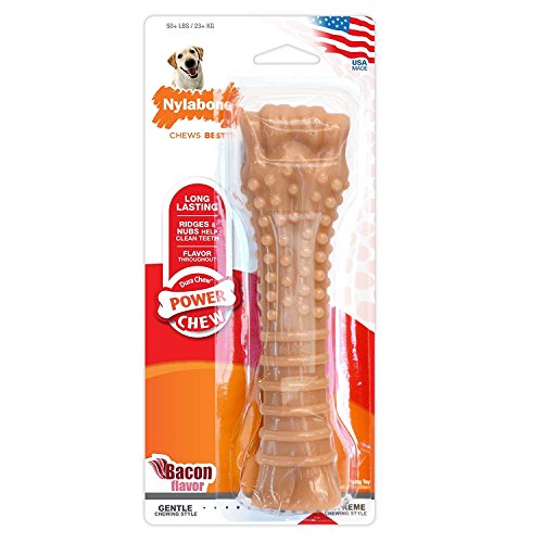 (4 Pack) Nylabone DuraChew Bacon Souper Size Textured Dental Bone 50+ lb Dogs von Nylabone