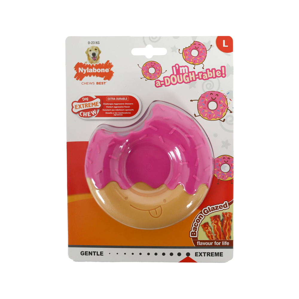 Nylabone Extreme Chew Donut Glaze Bacon - L Nylabone Extreme Chew Donut Glaze Bacon - L von Nylabone