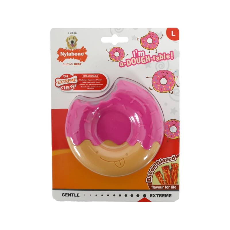 Nylabone Extreme Chew Donut Glaze Bacon - L Nylabone Extreme Chew Donut Glaze Bacon - L von Nylabone
