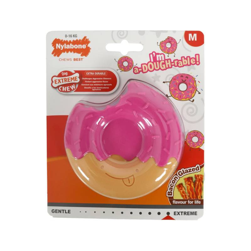 Nylabone Extreme Chew Donut Glaze Bacon - M Nylabone Extreme Chew Donut Glaze Bacon - M von Nylabone