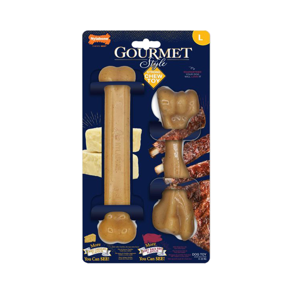 Nylabone Gourmet Strong Chew Cheddar & Ribs Nylabone Gourmet Strong Chew Cheddar & Ribs von Nylabone