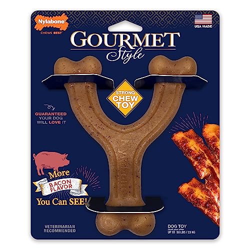 Nylabone Gourmet Style Hundespielzeug, Wünschelknochen, groß, groß, 1 Stück Nylabone Gourmet Style Hundespielzeug, Wünschelknochen, groß, groß, 1 Stück von Nylabone