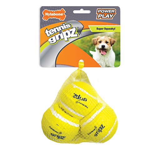 Nylabone Gripz Hundespielzeug Tennisball, unaufgeblasen, groß, 2 Stück von Nylabone