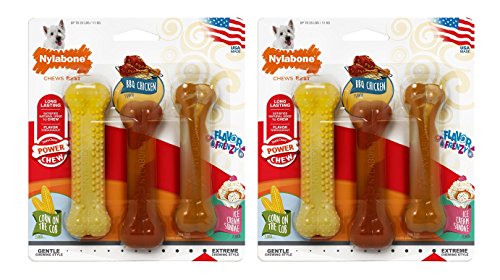 Nylabone Kauspielzeug für Hunde, Hühneraugen und Eis, 2 Packungen von Nylabone