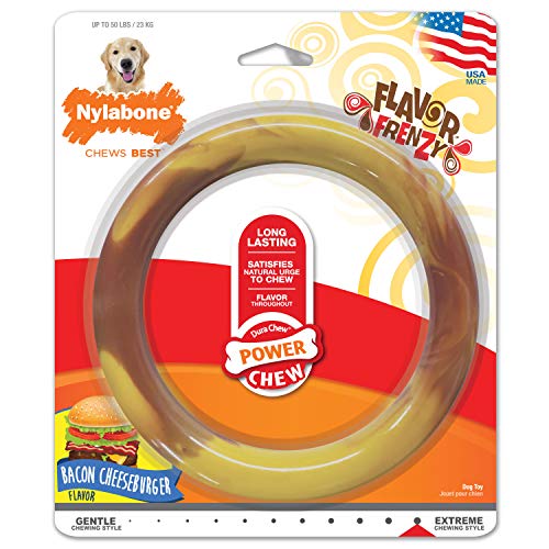 Nylabone Long Lasting Flavor Frenzy Dog Chew Toy Ring Bacon Cheeseburger Flavor Nylabone Long Lasting Flavor Frenzy Dog Chew Toy Ring Bacon Cheeseburger Flavor von Nylabone