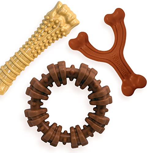 Nylabone Power Chew Hundespielzeug, Kauspielzeug, Erdnussbutter und Bison, groß/riesig, 3 Stück Nylabone Power Chew Hundespielzeug, Kauspielzeug, Erdnussbutter und Bison, groß/riesig, 3 Stück von Nylabone