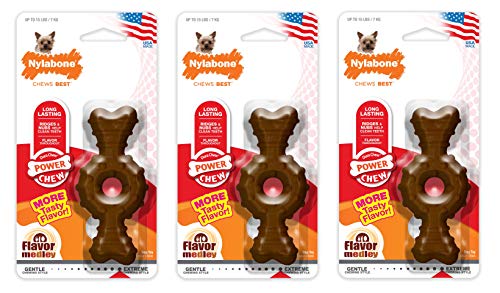 Nylabone Power Chew Knochen für Hunde bis zu 7 kg, 3 Stück Nylabone Power Chew Knochen für Hunde bis zu 7 kg, 3 Stück von Nylabone