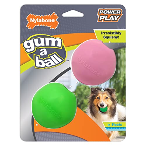 Nylabone Power Play Gum-a-Ball Spielzeug für Hunde, Einheitsgröße (2 Stück) von Nylabone