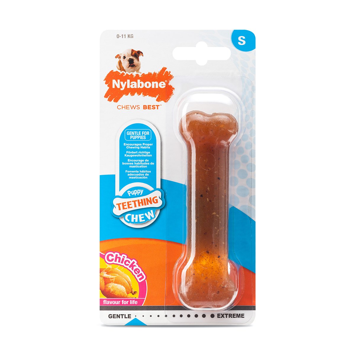 Nylabone Puppy Welpen Kauknochen Hühnchen-Geschmack S von Nylabone