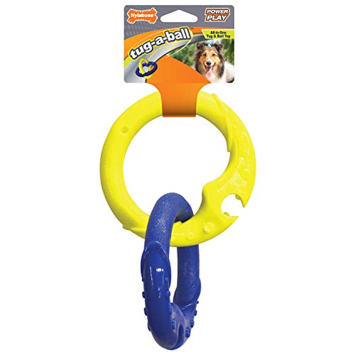 Nylabone Tug-a-Ball Ultra Strong Power Play All-in-One Tug and Ball Toy for Dogs von Nylabone