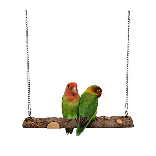 Nynelly Vogelschaukel für Haustiere, Papageienspielzeug, Papageien Sitzstange, Schaukel aus Naturholz Vogel für Kleine und Mittelgroße Papageien, Wellensittiche, Kanarienvögel, Nymphensittiche Nynelly Vogelschaukel für Haustiere, Papageienspielzeug, Papageien Sitzstange, Schaukel aus Naturholz Vogel für Kleine und Mittelgroße Papageien, Wellensittiche, Kanarienvögel, Nymphensittiche von Nynelly