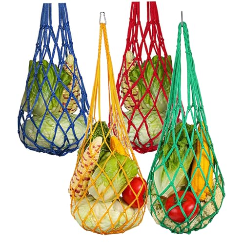 4pcs Hängende Hühnerfuttermittel, Geflügelfruchthalter Hühnerspielzeug mehrfunktions Gemüse-Mesh-Beutel für Geflügel, Hühner, Ente, große Vögel Feeder von Nyutcwe