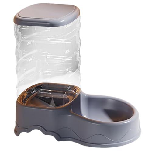 Automatischer Katzenfuttermittel, 11x7x10.6 3, 8-l-Katzenwasserspender mit Tiernahrungsschale, Drop-resistenter, Nicht rutscher Haustierspender für kleine mittelgroße Hundepaplerkätzchen von Nyutcwe