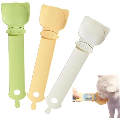 Cat Strip Feeder Löffel, 3pcs 10, 6 -Zoll -Katze -Löffel, leckbare Futtermittel für nasse Lebensmittel, quetschbare Hängestreifen für flüssige Snacks und nasse Futter von Nyutcwe