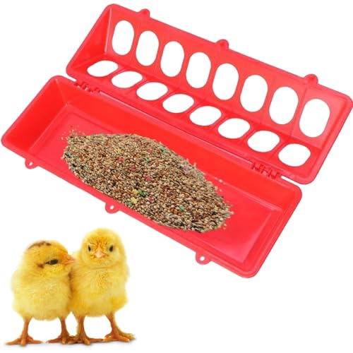 Hühnerfuttertrog, Flip-Top-Kunststoff-Hühnerfuttermittel wiederverwendbar, BPA frei, Spill Proof Farming Tool Hülle für Geflügel, Vogel, Gänse, Ente von Nyutcwe