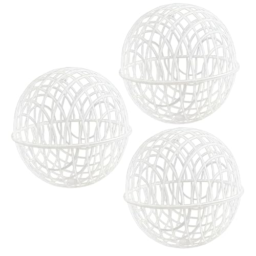 Hühnerkugel -Käfig 3pcs 8 hohl aus weiße Plastik Rollende Hühnerbällchen Käfig für Außen von Nyutcwe