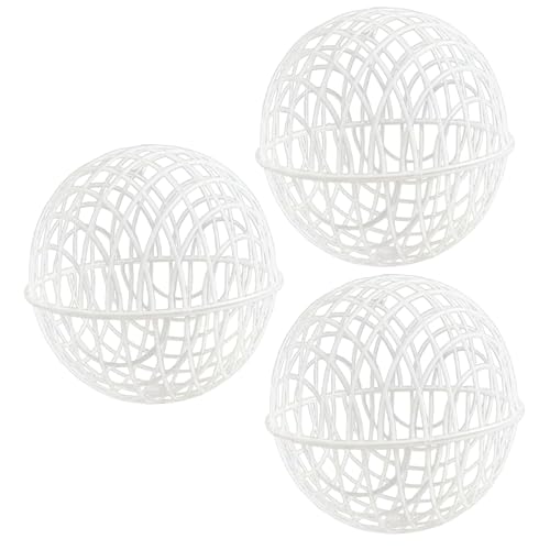 Hühnerkugel -Käfig 3pcs 8 hohl aus weiße Plastik Rolling Chicken Bugs Käfig für Außen von Nyutcwe