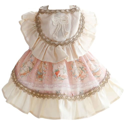 Hundekleider süße Baumwolle Lolita Spitze Bow Hund Prinzessin Kleid Süßes Mantel Outfits Frühlingssommer Kostüme für kleine Hunde Katze Hundekleider süße Baumwolle Lolita Spitze Bow Hund Prinzessin Kleid Süßes Mantel Outfits Frühlingssommer Kostüme für kleine Hunde Katze von Nyutcwe