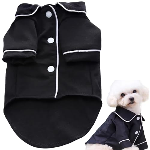 Hundepyjama-Knopfverschluss schwarzer Farbkatze Pyjamas mit Drehkragen und 2 Kurze Ärmel entzückende Bequeme Haustierkleidung für bessere Schlaf, Foto und mehr Hundepyjama-Knopfverschluss schwarzer Farbkatze Pyjamas mit Drehkragen und 2 Kurze Ärmel entzückende Bequeme Haustierkleidung für bessere Schlaf, Foto und mehr von Nyutcwe
