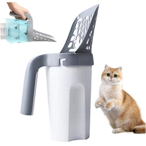 Katzenstrauder -Schaufel mit Tasche, leichtem Katzenstreu -Schopf mit Mülldose & ergonomischem Griff, praktisch mit Halter zum Reinigen von Abfällen Katzenstrauder -Schaufel mit Tasche, leichtem Katzenstreu -Schopf mit Mülldose & ergonomischem Griff, praktisch mit Halter zum Reinigen von Abfällen von Nyutcwe