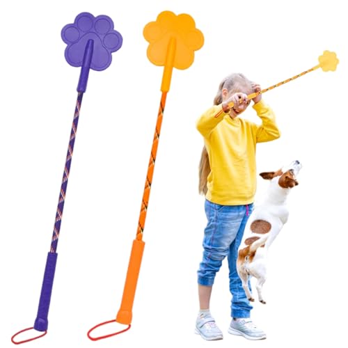 Nyutcwe 2pcs Hundetrainingsstick, 16, 5 x 3, 9 Zoll Gummi-Hundetraining-Werkzeuge mit rutschfestem Griff, Pflaumenklaue und Lanyard, niedlicher Stock für Welpenkatze von Nyutcwe