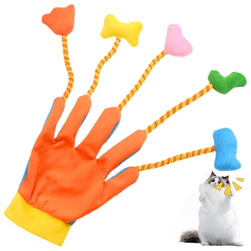 Nyutcwe Katzenspielzeug für Innenkatzen, lustige Katzenspiel-Handschuhspielzeuge gefüllt Plüschkitty-Teaser-Schnitthuhn mit eingebauten Bell-Fünf-Fingern-Kratzer-Spielzeug für Innenkatzen Nyutcwe Katzenspielzeug für Innenkatzen, lustige Katzenspiel-Handschuhspielzeuge gefüllt Plüschkitty-Teaser-Schnitthuhn mit eingebauten Bell-Fünf-Fingern-Kratzer-Spielzeug für Innenkatzen von Nyutcwe