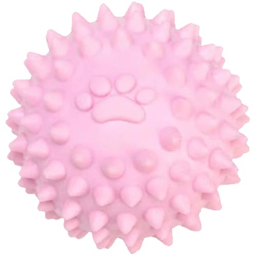Nyutcwe Spiky Hundeball, 2, 4 Zoll quietschende Bälle für Hunde, interaktive Hundespielzeugbälle, unzerstörbare Gummi -Kauspielsachen für das Zahnen Training von Nyutcwe