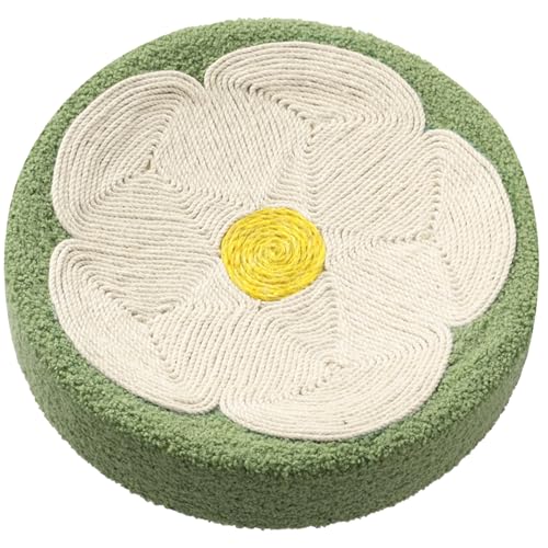 Runde Katzenkratzer, 15 -Zoll -Katzenkratzerschale, 2 in 1 süße Blume Sisal Scratch Lounge für Kitty Kätzchen Schlafen Runde Katzenkratzer, 15 -Zoll -Katzenkratzerschale, 2 in 1 süße Blume Sisal Scratch Lounge für Kitty Kätzchen Schlafen von Nyutcwe