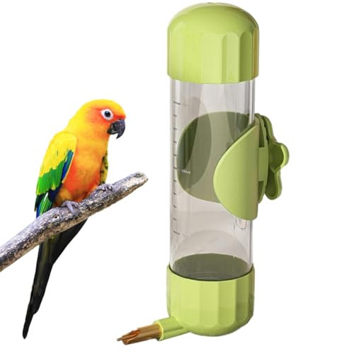 Vogelwasserspender 200 ml automatisch klarer sichtbarer Vogelwasserfuttermittel 9.25x1.77x3.15 Zoll Käfig -Feeder für Papagei Lovebirds Canary Finch von Nyutcwe