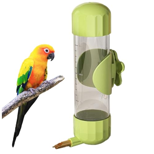 Vogelwasserspender 200 ml automatisch klarer sichtbarer Vogelwasserfuttermittel 9.25x1.77x3.15 Zoll Käfig -Feeder für Papagei Lovebirds Canary Finch von Nyutcwe