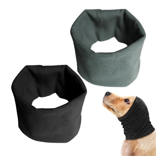 2 Stück Haustier warme Ohrenschützer, waschbare weiche Haustiermütze, Anti-Lärm-Hunde-Ohrenschützer, Hundehalsband, Gehörschutz-Ohrenschützer für Katzen und Hunde von NyxSeat