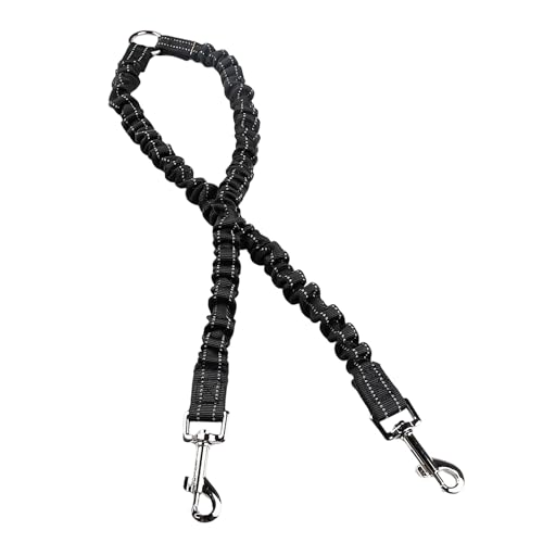Schwarze doppelendige, elastische, befestigbare Leine, ohne Verheddern befestigbar, doppelte Hundeleine mit Polsterung und Elastizität, Heimtierbedarf, geeignet für Spaziergänge mit dem Hund. Schwarze doppelendige, elastische, befestigbare Leine, ohne Verheddern befestigbar, doppelte Hundeleine mit Polsterung und Elastizität, Heimtierbedarf, geeignet für Spaziergänge mit dem Hund. von NyxSeat