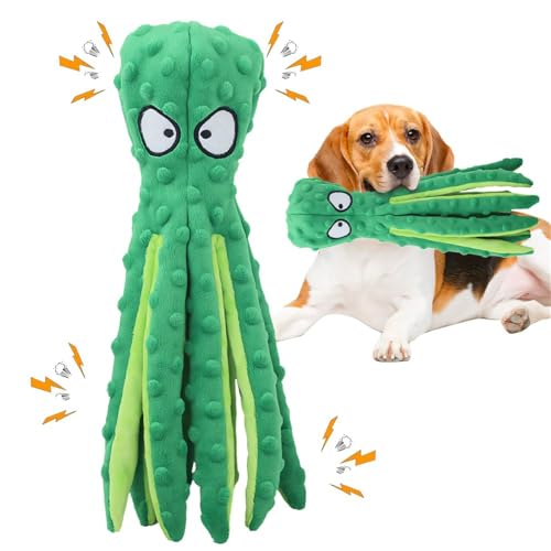 Hundespielzeug Unzerstörbar, 2025 Neu No Stuffing Dog Toys, Hundekauspielzeug Welpenspielzeug Hunde-Quietschspielzeug Krake Quietschspielzeug Intelligenz Hundespielzeug Große Kleine Hunde (Grün)38cm Hundespielzeug Unzerstörbar, 2025 Neu No Stuffing Dog Toys, Hundekauspielzeug Welpenspielzeug Hunde-Quietschspielzeug Krake Quietschspielzeug Intelligenz Hundespielzeug Große Kleine Hunde (Grün)38cm von Nzoike