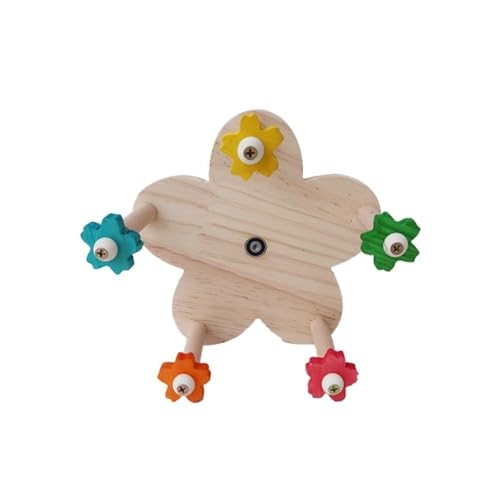 Vogelspielzeug, Rotierendes Sitzstangenspielzeug, Hölzernes Papageienradspielzeug mit Sitzstangen, Hängendes Vogelständer-Käfigteilezubehör Vogelspielzeug, Rotierendes Sitzstangenspielzeug, Hölzernes Papageienradspielzeug mit Sitzstangen, Hängendes Vogelständer-Käfigteilezubehör von Nzoike