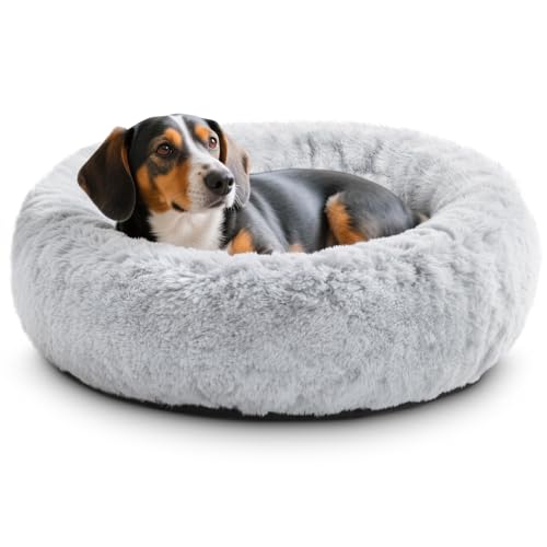 O·Lankeji Hundebett rund Hochflor Kunstfell, Hundekörbchen Waschbar herausnehmbar, Katzenbett flauschig mit Rutschfester Unterseite, Hunde Donut Bett für Kleine Mittelgroße Grosse Hunde O·Lankeji Hundebett rund Hochflor Kunstfell, Hundekörbchen Waschbar herausnehmbar, Katzenbett flauschig mit Rutschfester Unterseite, Hunde Donut Bett für Kleine Mittelgroße Grosse Hunde von O·Lankeji