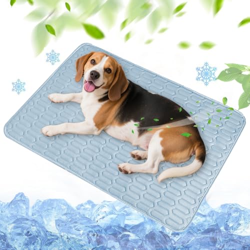 O·Lankeji Kühlmatte für Hunde Waschbar, Selbstkühlende Hundematte Abrieb, Hundekühlmatte für Hund & Katze Selbstkühlende Matte, für Zuhause Unterwegs oder im Auto von O·Lankeji