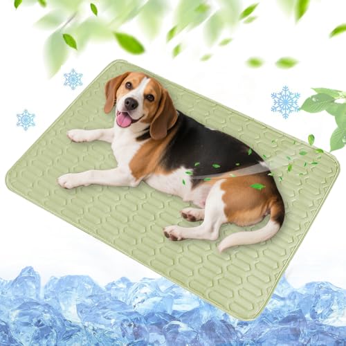 O·Lankeji Kühlmatte für Hunde Waschbar, Selbstkühlende Hundematte Abrieb, Hundekühlmatte für Hund & Katze Selbstkühlende Matte, für Zuhause Unterwegs oder im Auto von O·Lankeji